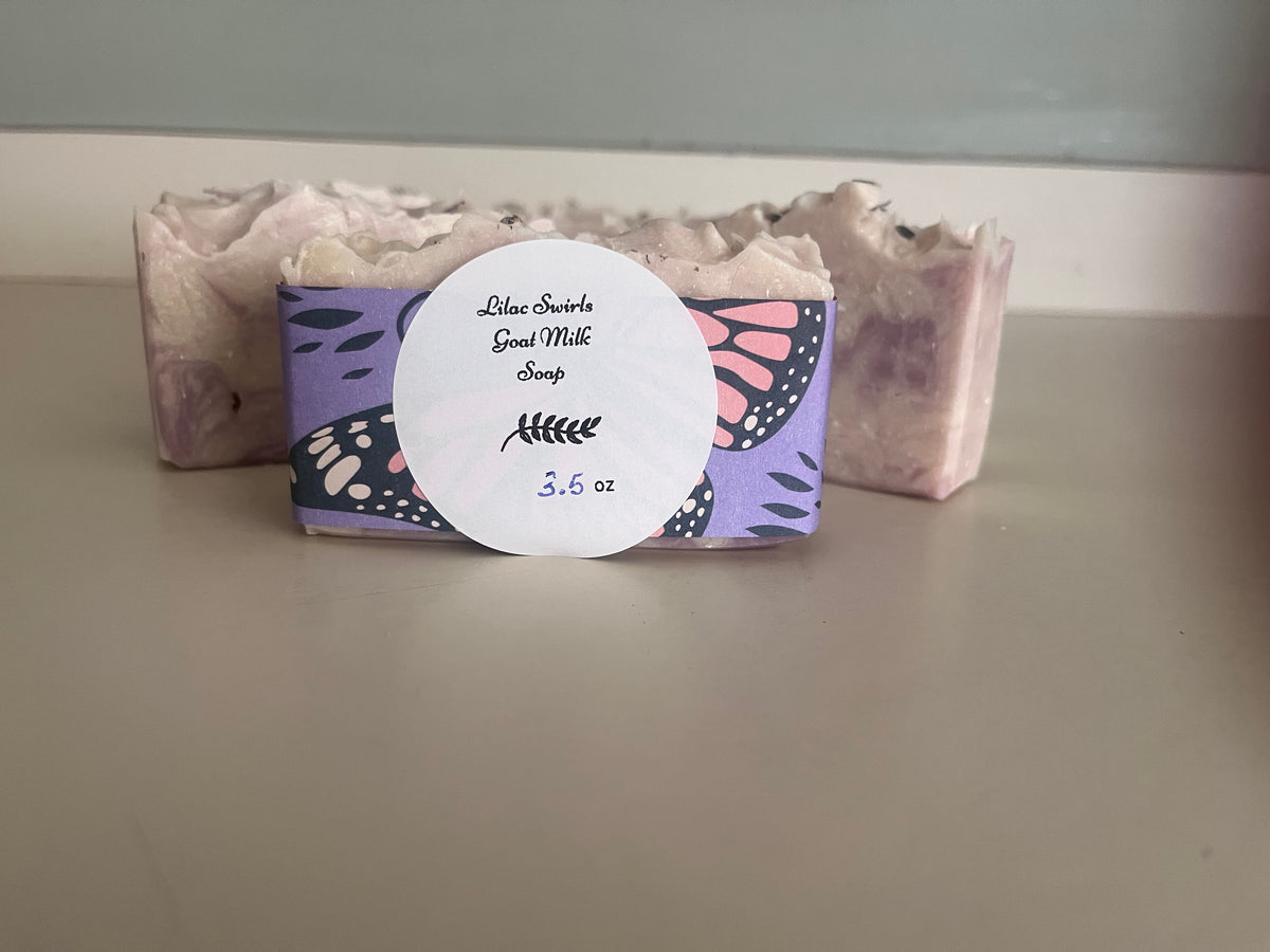 Lilac Swirls Handcrafted Goat Milk Soap