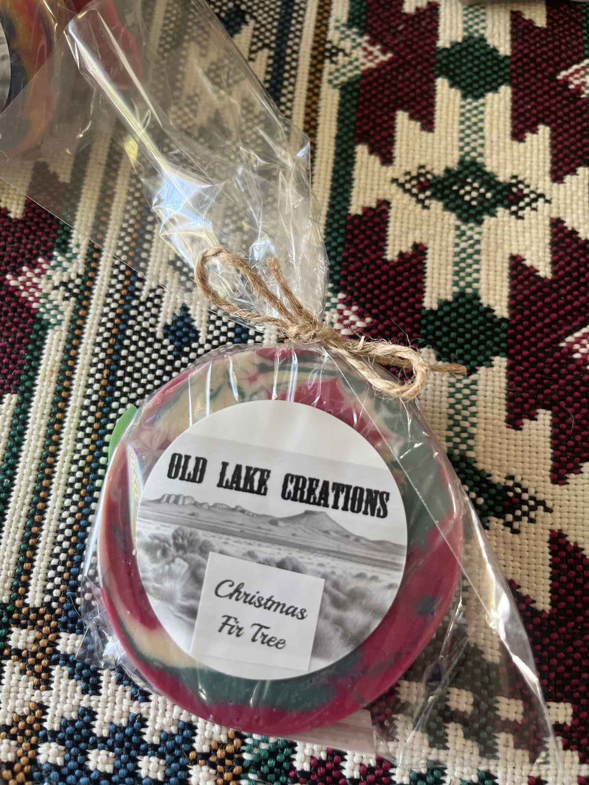 Christmas fir tree soap handcrafted kaleidoscope bar