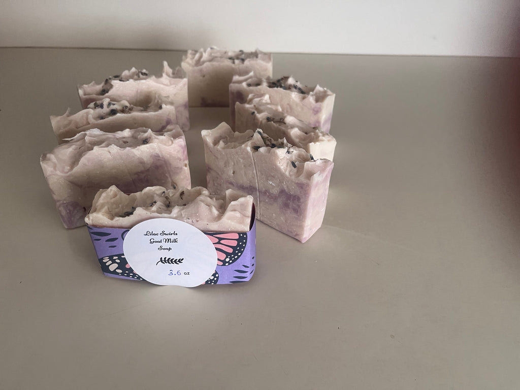 Lilac Swirls Handcrafted Goat Milk Soap