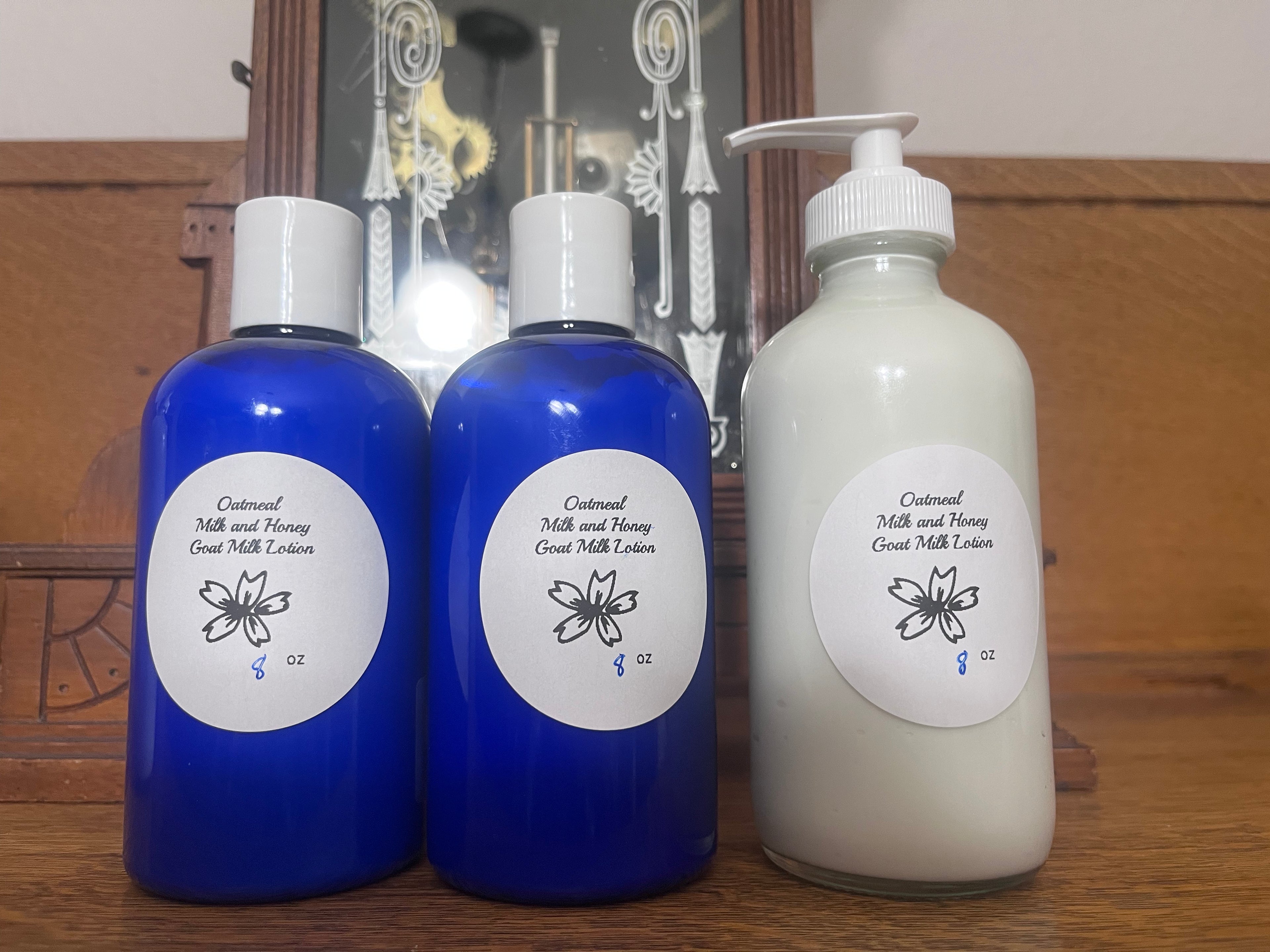 Oatmeal Milk & Honey Goat Milk Lotion (8 oz Glass Bottle)